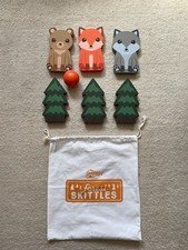 Wooden Skittles Set For Outside Play - x6 Skittles Approx 17cm Tall plus bag 