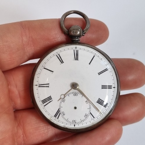 Antique silver cased fusee - silver,