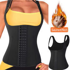 Women Waist Trainer Zipper Vest Body Shaper Corset Girdle Slim Belts Neoprene UK