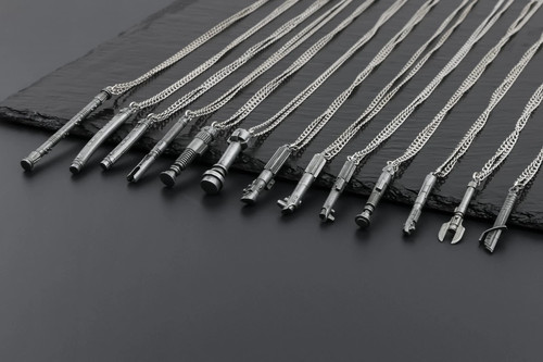 Star wars lightsaber necklace - star,