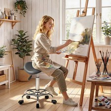 Saddle Stool, Rolling Salon