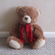 Supersoft Brown Bear with red