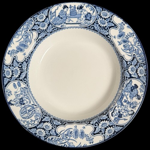 Antique blue transferware - antique,