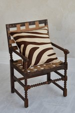 ZEBRA CUSHION REAL LEATHER -