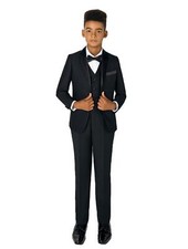 Boys Black Modern Tuxedo