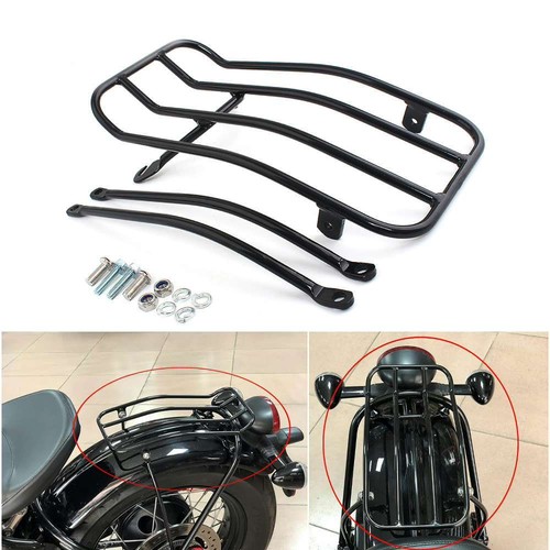 Black rear fender steel seat - black,
