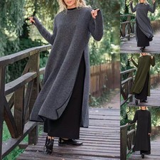 Plus Size Women Fleece Maxi