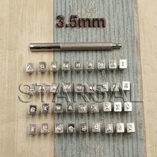 36pcs Stamps Letter Alphabet Numbers Set Punch Steel Metal Leather Tool 3.5MM UK