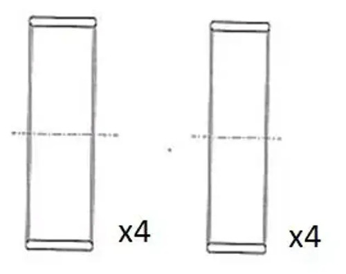 Connecting rod bearing - , shell