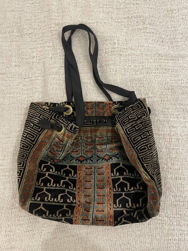 Vintage carpet bag tapestry - bag,
