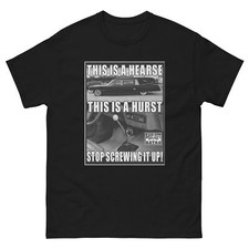 HEARSE NOT HURST T SHIRT by RACE CITY RETRO FUNERAL CAR SHIFTER