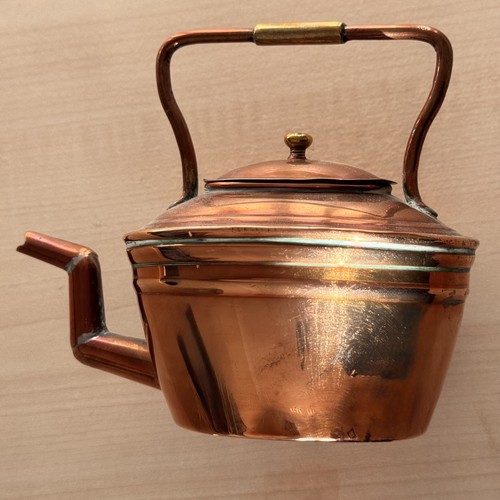 Vintage copper kettle with - vintage,
