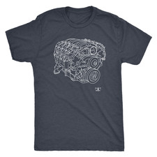 LS7 Engine Blueprint Illustration Series T-shirt