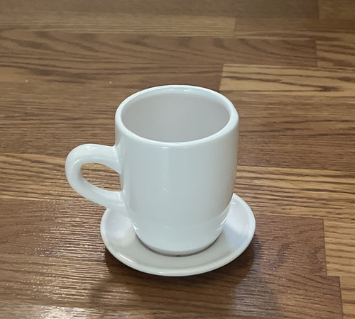 Ceramic teacup attached - w/,
