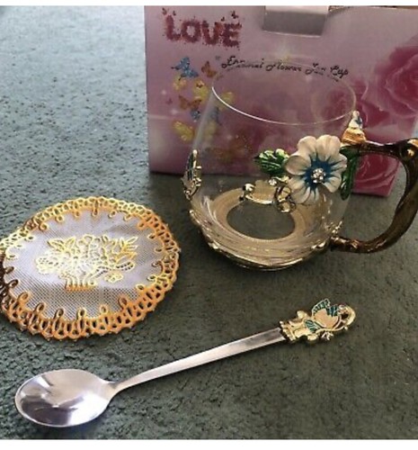 Love enamel butterfly flower - love,