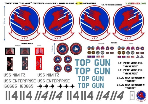 Decals for top movie - 1:18,
