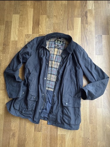 Waxed cotton barbour navy - cotton,
