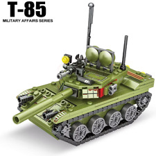 Military T-85 Main Battle Tank Vehicles WW2 Army Soldier Figures Building Blocks