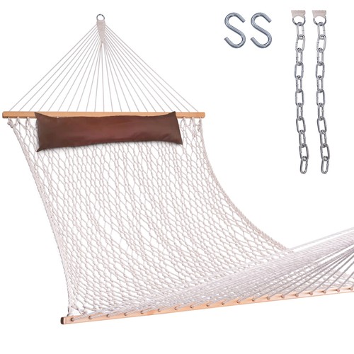 Cotton rope double hammock - rope,