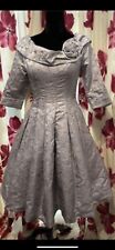 Ian Stuart Mother of Bride/groom Silver dress Pearl/crystal size  US 8, Uk 10/12