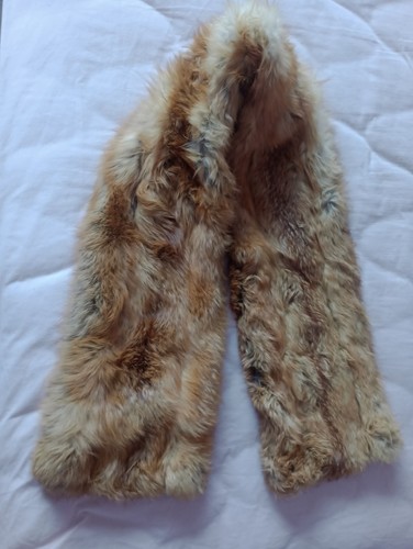 Fox fur collar stole wrap - fox,