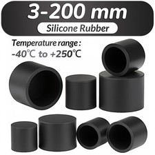 End Cap Black Silicone Rubber