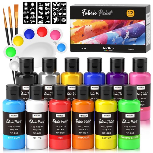 Nicpro colors fabric paint - colors,