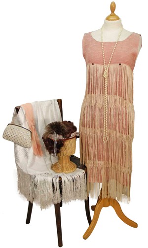 1920s fringe flapper dress - flapper,