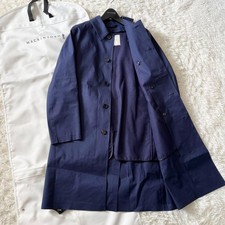 Pre-owned Mackintosh rubberized coat with liner, 100% cotton, navy blue, siz...
