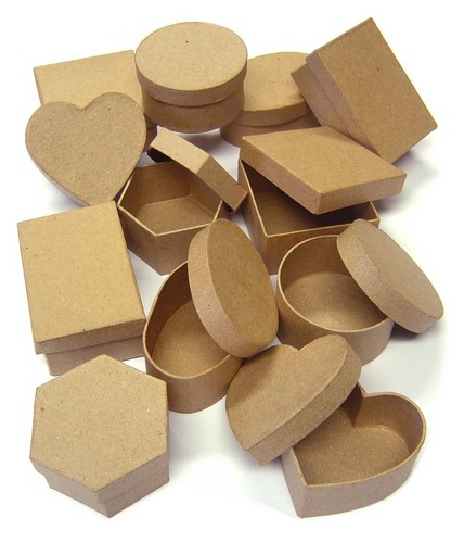 Paper mache gift boxes with - mache,
