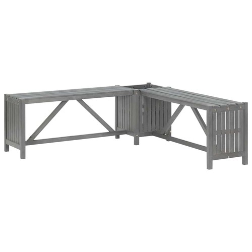 Garden bench with planter - with,