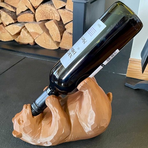 Drunken bear wine bottle - bear,