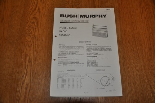 Bush murphy bv5651 fm - bush,