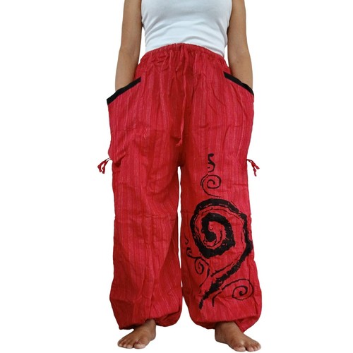 Red thai harem pants genie - harem,