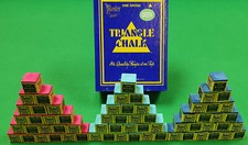 Triangle Chalk Snooker Pool Billiard Cue Tip Green Red Blue Genuine Tweeten USA
