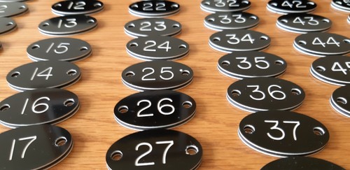 Seat number oval plaques - seat,
