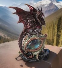Red Dragon Gothic Guardian Figurine Statue Ornament Figure Fantasy Art Decor