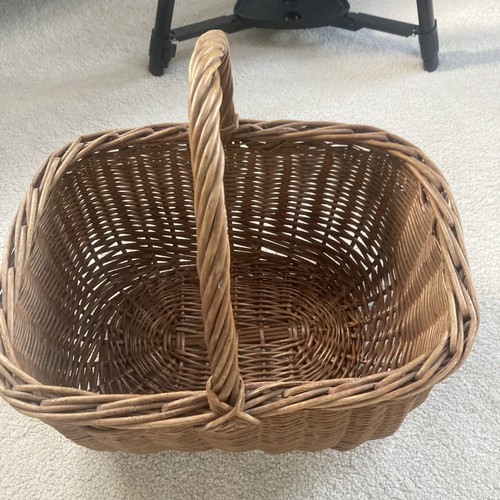 Vintage wicker basket with - basket,