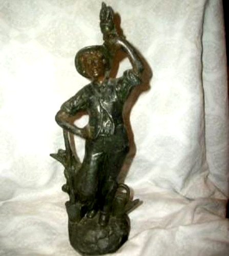 Antique french bronzed figural - bronzed,
