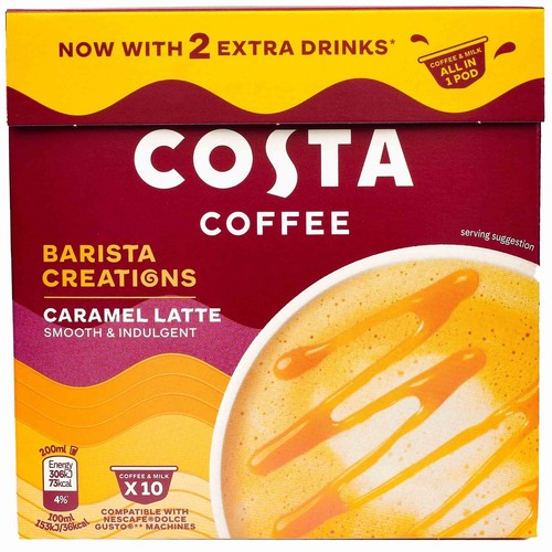 Caramel latte costa pods - pods, for
