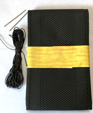 Luxury Cowhide Leather Car Truck Steering Wheel Cover + Thread + Needles BLACK