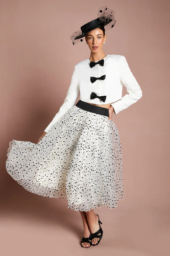 Coast mono pleated skirt - mono,