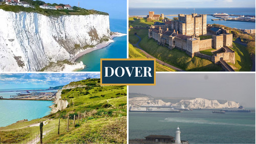 Dover magnet white cliffs - white,