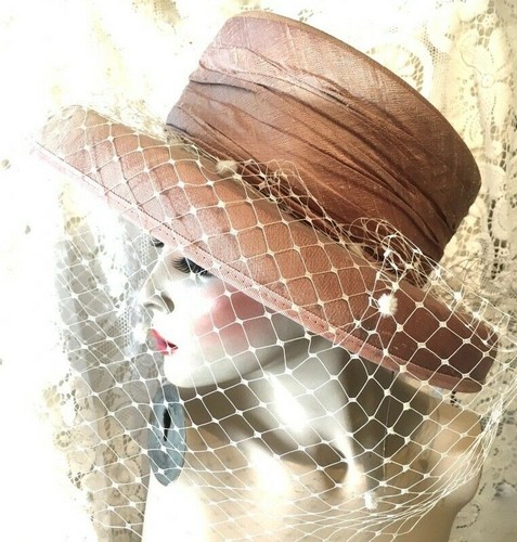 Dusty rose pink - rose, hat