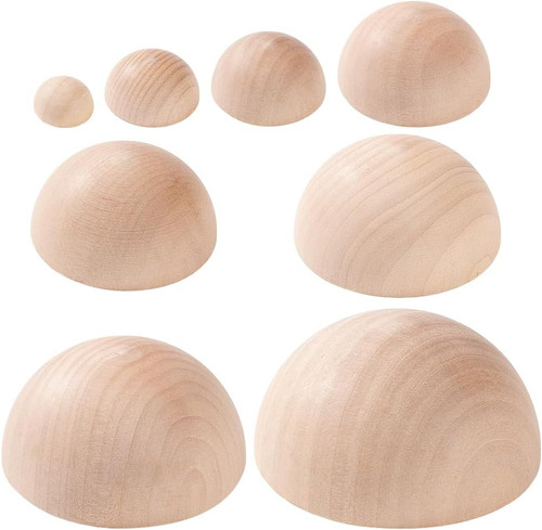 8pcs sizes half round - 8pcs,