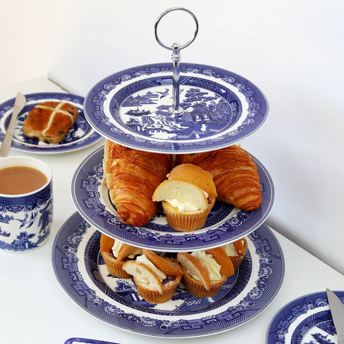 Blue willow tier - blue,