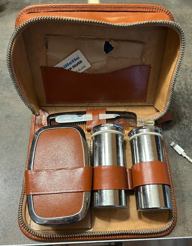 Vintage leather and - leather, chrome