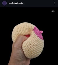 Handmade Crochet Boob - Gift / Stress Ball