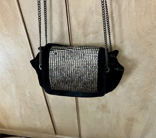 Zara black suede crossbody - zara,