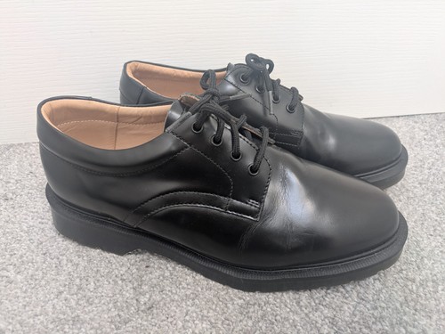 Solovair black leather eye - black, 4-eye